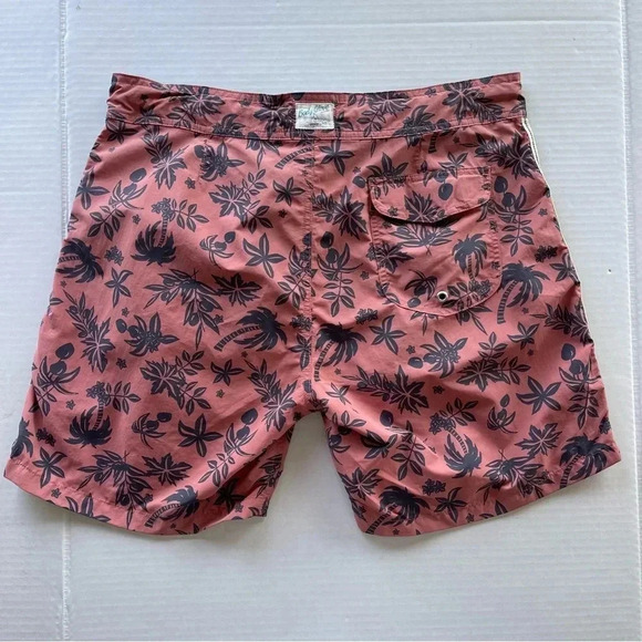 Body Glove Vintage Board Shorts Mens Medium 32" Waist Pink Floral Palms Unlined - Picture 3 of 10